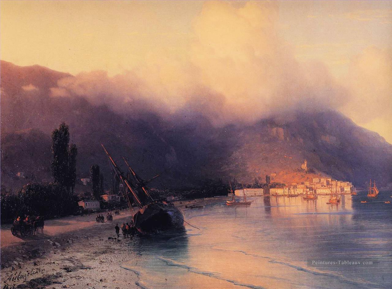 vue de yalta 1867 Romantique Ivan Aivazovsky russe Peintures à l'huile